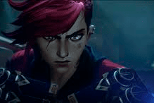 personaggio di videogame con capelli fucsia